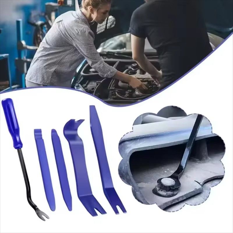 5PCs Car Audio Trim Removal Tool Kit Anti-Scratch Pry Applicable Car Door Panel and Audio Dashboard