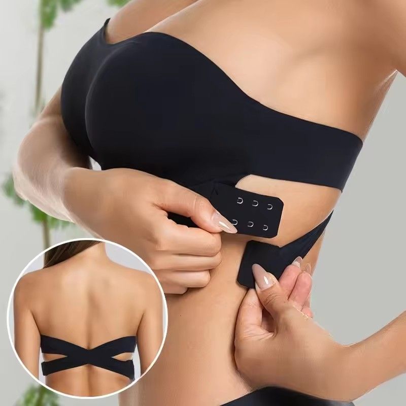 1PC Women's Strapless No Padding Seamless Side Closure Bra Sexy Comfortable Anti Slip Vest Top Women Smooth Push Up Underwear