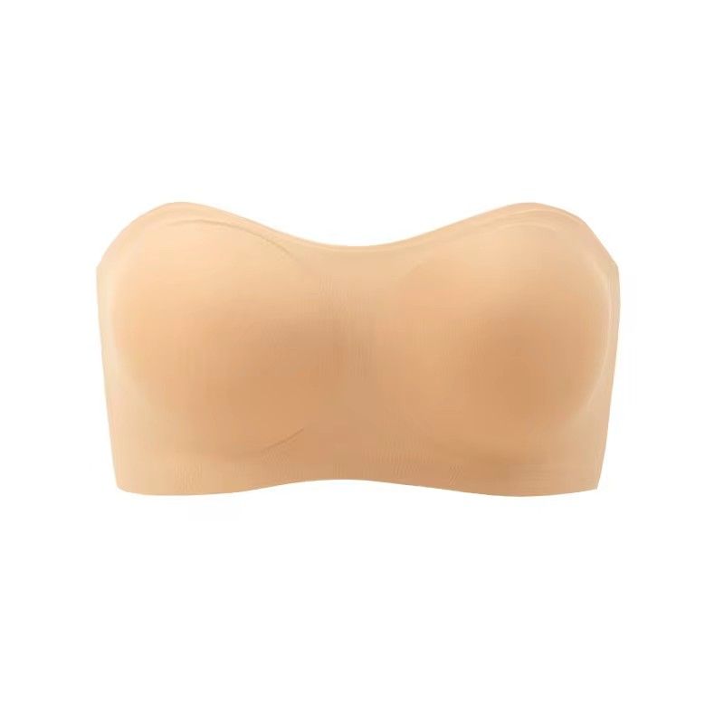 1PC Women's Strapless No Padding Seamless Side Closure Bra Sexy Comfortable Anti Slip Vest Top Women Smooth Push Up Underwear