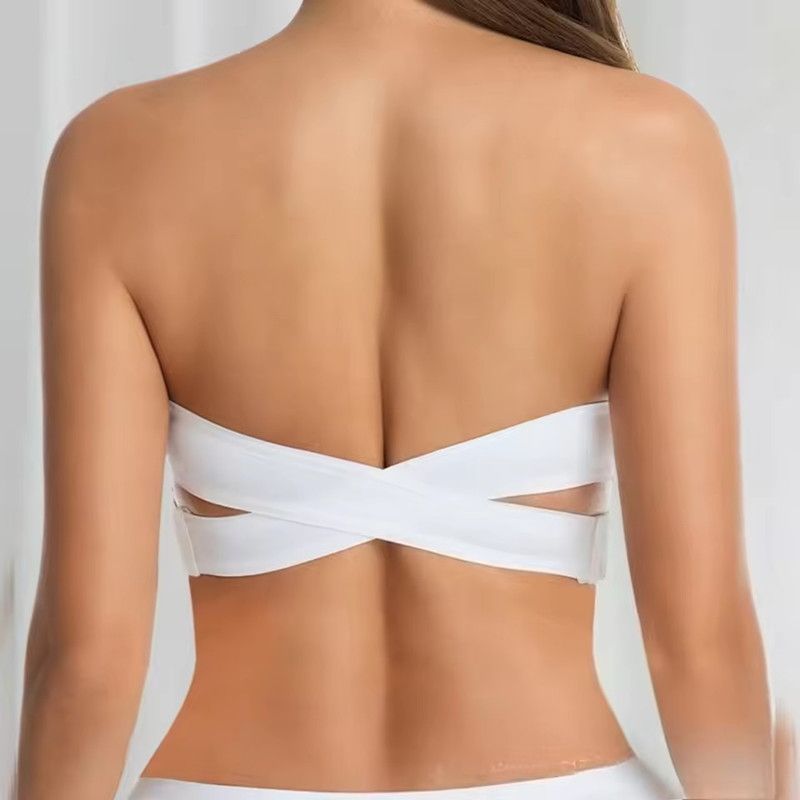 1PC Women's Strapless No Padding Seamless Side Closure Bra Sexy Comfortable Anti Slip Vest Top Women Smooth Push Up Underwear