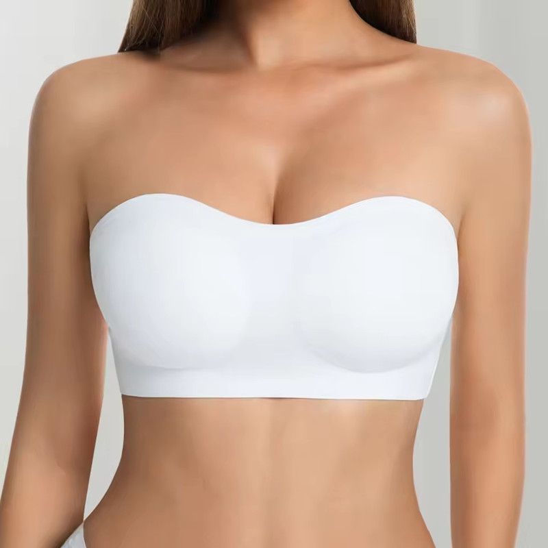 1PC Women's Strapless No Padding Seamless Side Closure Bra Sexy Comfortable Anti Slip Vest Top Women Smooth Push Up Underwear