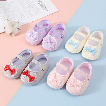 2026 Brand New Newborn Infants Toddler Baby Girl Soft Crib Shoes Moccasin Prewalker Sole Shoes Bow Lovely Cute First Walkers