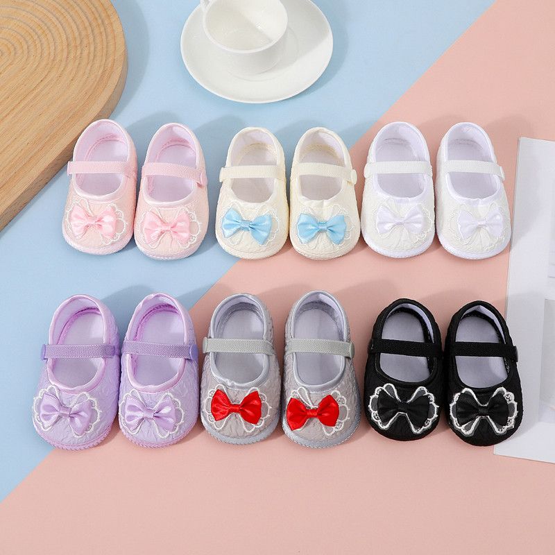 2026 Brand New Newborn Infants Toddler Baby Girl Soft Crib Shoes Moccasin Prewalker Sole Shoes Bow Lovely Cute First Walkers
