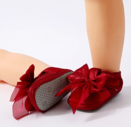 2026 0-12 Months Baby Shoes Baby Girls Princess Shoes Soft Elegant Bow Non-slip Bottom First Walker Shoes Toddler Shoes