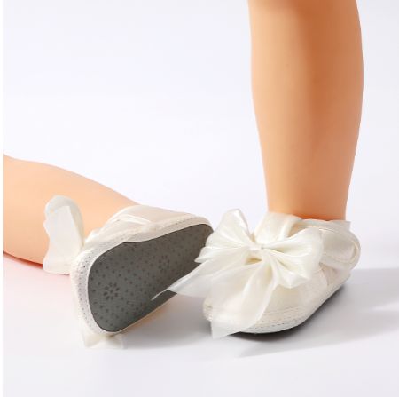 2026 0-12 Months Baby Shoes Baby Girls Princess Shoes Soft Elegant Bow Non-slip Bottom First Walker Shoes Toddler Shoes