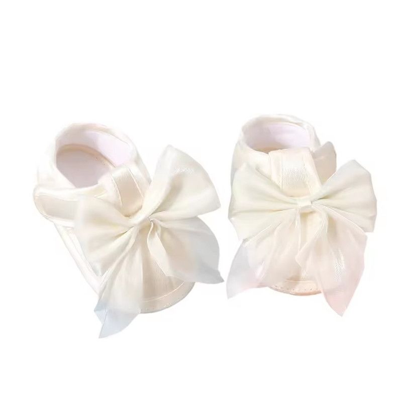 2026 0-12 Months Baby Shoes Baby Girls Princess Shoes Soft Elegant Bow Non-slip Bottom First Walker Shoes Toddler Shoes