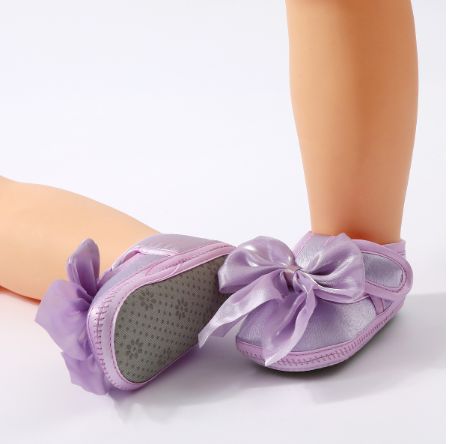2026 0-12 Months Baby Shoes Baby Girls Princess Shoes Soft Elegant Bow Non-slip Bottom First Walker Shoes Toddler Shoes