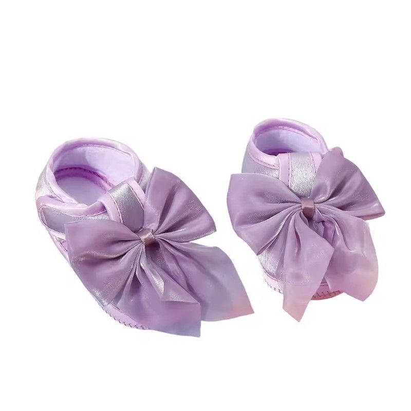 2026 0-12 Months Baby Shoes Baby Girls Princess Shoes Soft Elegant Bow Non-slip Bottom First Walker Shoes Toddler Shoes
