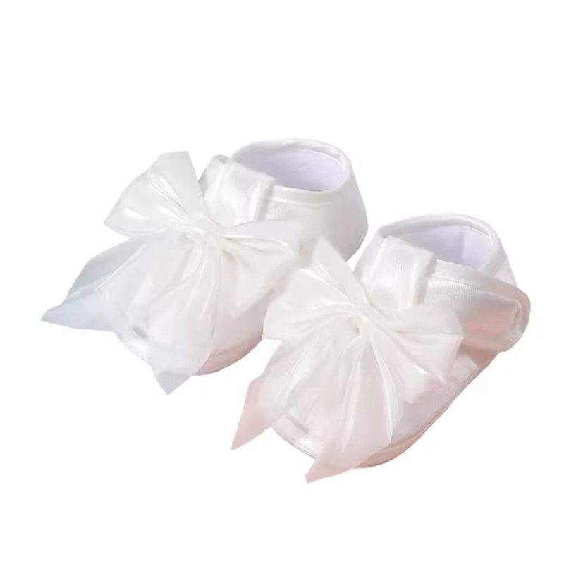 2026 0-12 Months Baby Shoes Baby Girls Princess Shoes Soft Elegant Bow Non-slip Bottom First Walker Shoes Toddler Shoes