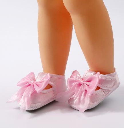 2026 0-12 Months Baby Shoes Baby Girls Princess Shoes Soft Elegant Bow Non-slip Bottom First Walker Shoes Toddler Shoes