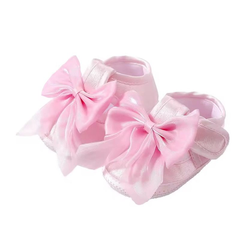 2026 0-12 Months Baby Shoes Baby Girls Princess Shoes Soft Elegant Bow Non-slip Bottom First Walker Shoes Toddler Shoes