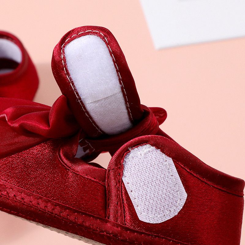 2026 0-12 Months Baby Shoes Baby Girls Princess Shoes Soft Elegant Bow Non-slip Bottom First Walker Shoes Toddler Shoes