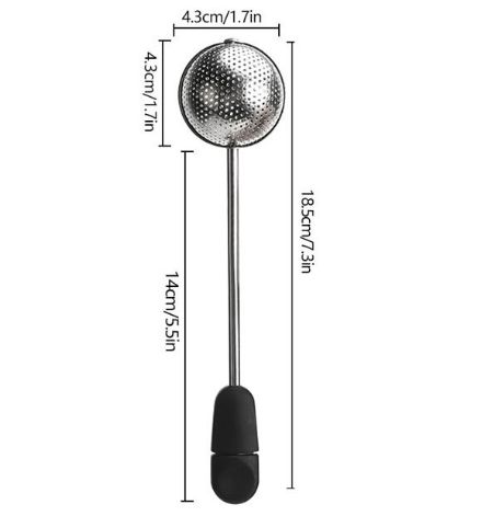 1PC 2026 Rotatable Tea Infuser 304 Stainless Steel Tea Filter Long Handle Tea Spoon Strainer Infusor De Te