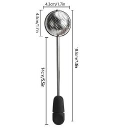1PC 2026 Rotatable Tea Infuser 304 Stainless Steel Tea Filter Long Handle Tea Spoon Strainer Infusor De Te
