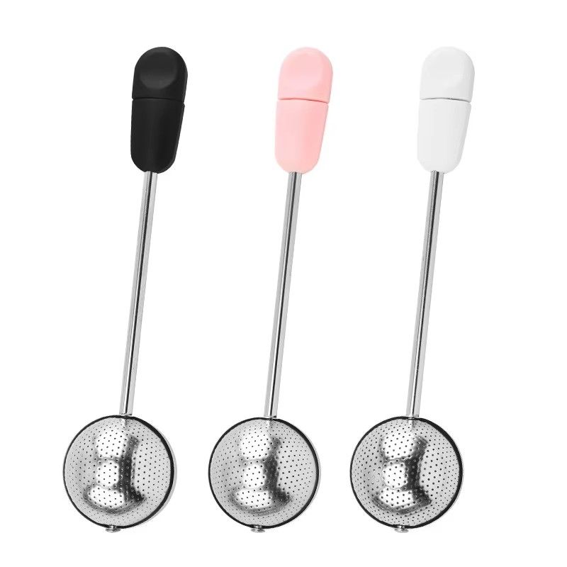 1PC 2026 Rotatable Tea Infuser 304 Stainless Steel Tea Filter Long Handle Tea Spoon Strainer Infusor De Te