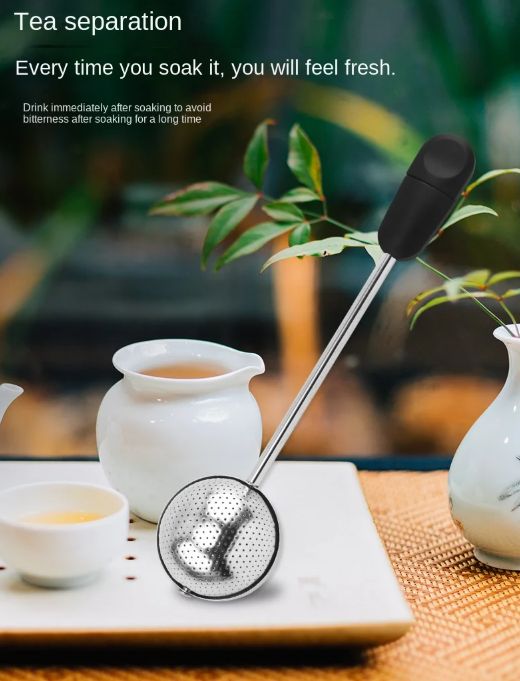 1PC 2026 Rotatable Tea Infuser 304 Stainless Steel Tea Filter Long Handle Tea Spoon Strainer Infusor De Te