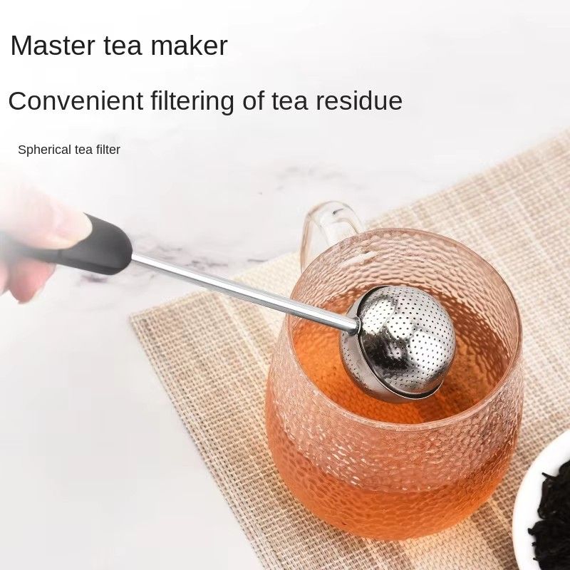 1PC 2026 Rotatable Tea Infuser 304 Stainless Steel Tea Filter Long Handle Tea Spoon Strainer Infusor De Te