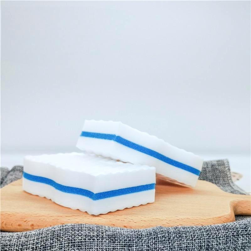 6PCS Three-Layer Wave Shape Magic Cleaning Sponge Eraser Multi-Functional Foam for Kitchen Bathroom Wall Cleaning Sponge