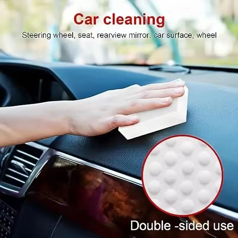 6PCS Three-Layer Wave Shape Magic Cleaning Sponge Eraser Multi-Functional Foam for Kitchen Bathroom Wall Cleaning Sponge
