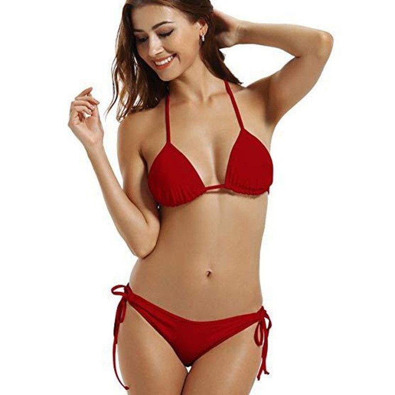 Sexy Solid Bikini Classic Quality Swimsuit Bikini Female Low Waist Plus Size Swimwear Women Beach Mini Bikini Set Bathing Suit