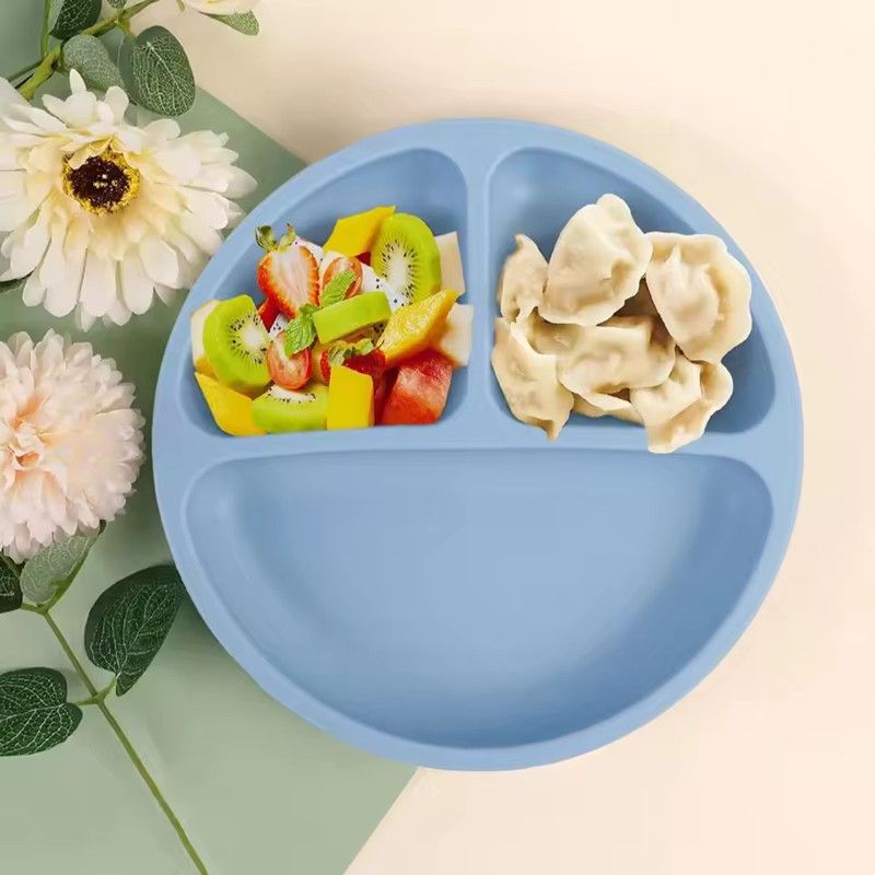 1PC Baby Sucker Silicone Dining Plate BPA Free Children Dishes Suction Toddle Training Tableware Kids Feeding Bowls Baby Stuff