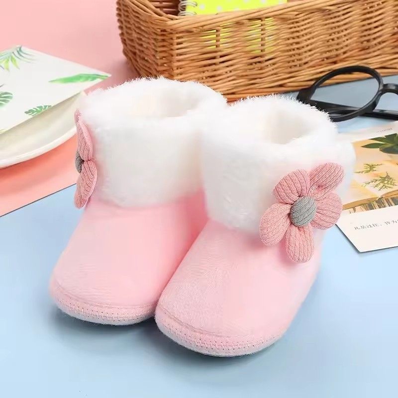 1 Pair Keep Warm Wearable Winter Protect Foot Cover Children's Cotton Shoes First Walkers Baby Toddler Shoes 0-12 Month