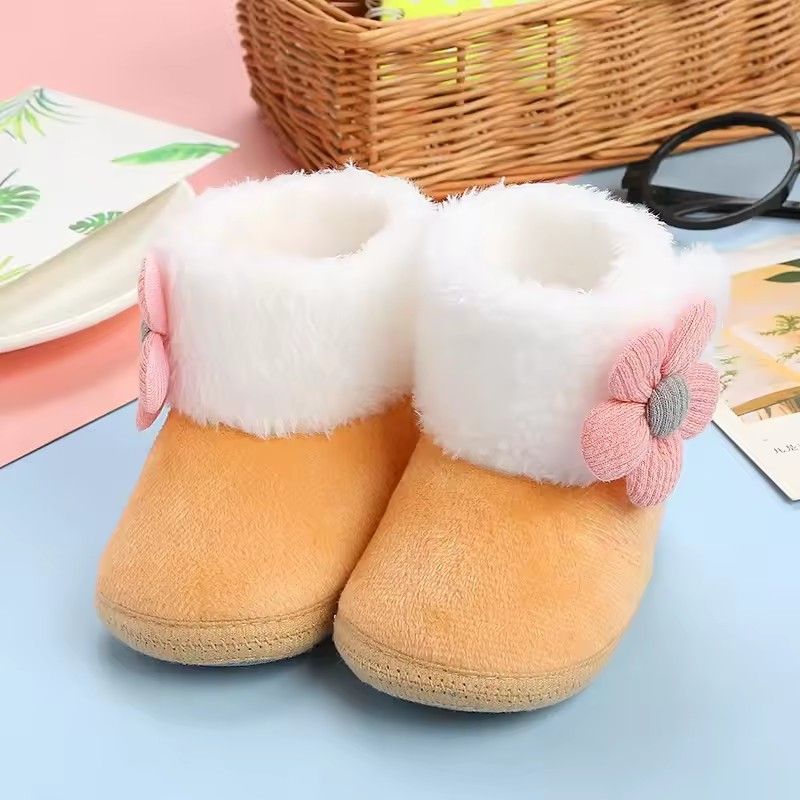 1 Pair Keep Warm Wearable Winter Protect Foot Cover Children's Cotton Shoes First Walkers Baby Toddler Shoes 0-12 Month