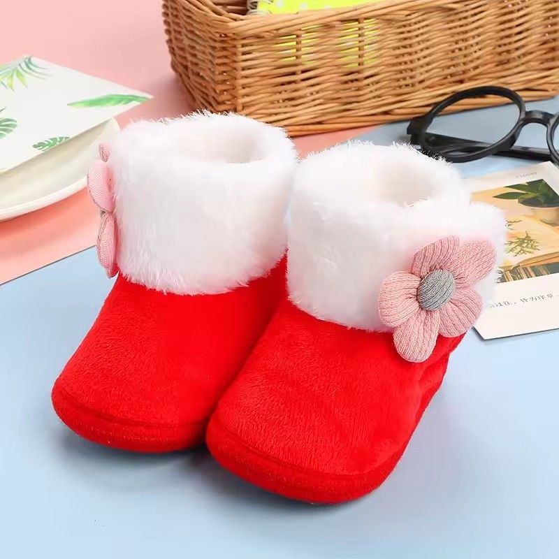1 Pair Keep Warm Wearable Winter Protect Foot Cover Children's Cotton Shoes First Walkers Baby Toddler Shoes 0-12 Month
