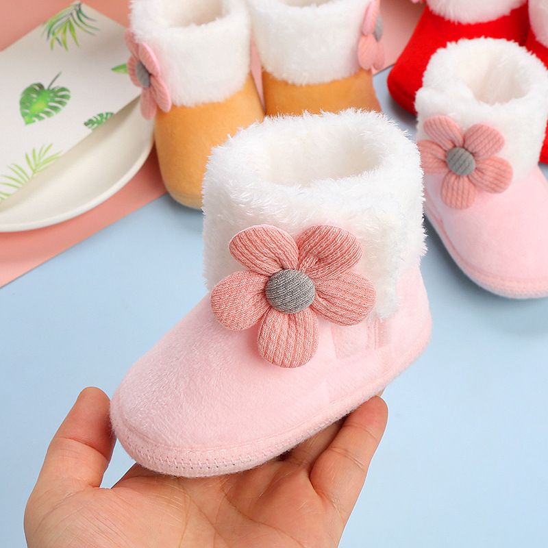 1 Pair Keep Warm Wearable Winter Protect Foot Cover Children's Cotton Shoes First Walkers Baby Toddler Shoes 0-12 Month