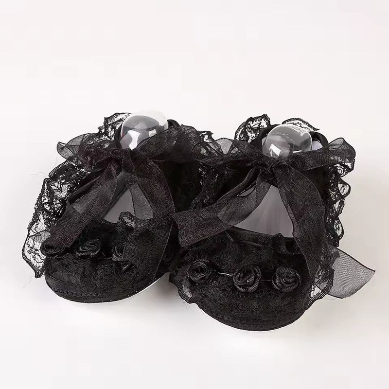 Baby Girls Shoes Cute Lace Princess Shoes Newborn Infant Toddler Crib Shoes Soft Sole Floor First Walkers 0-12 Month