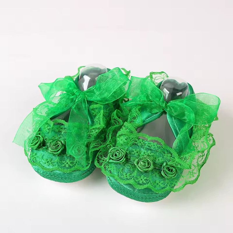Baby Girls Shoes Cute Lace Princess Shoes Newborn Infant Toddler Crib Shoes Soft Sole Floor First Walkers 0-12 Month