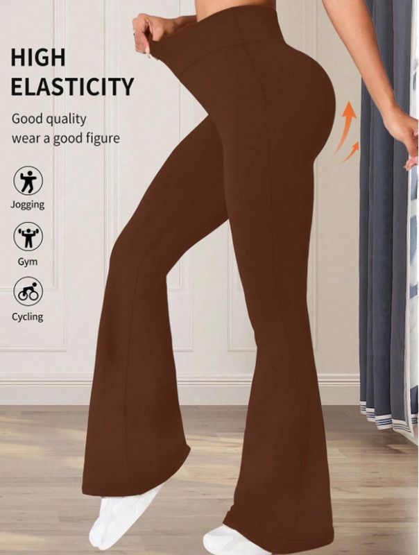 Spring Autumn High Waist High Elastic Black Flared Pants Butt Lifting Abdomen Slimming Four-Dimensional Elastic Design Spicy Gir