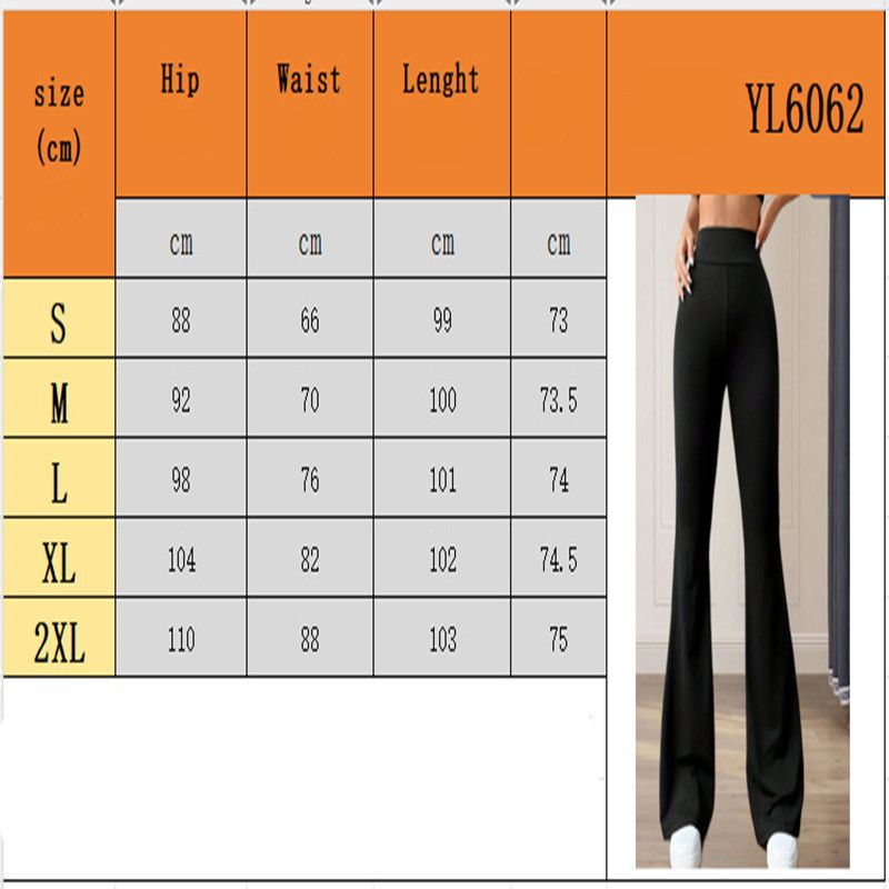 Spring Autumn High Waist High Elastic Black Flared Pants Butt Lifting Abdomen Slimming Four-Dimensional Elastic Design Spicy Gir