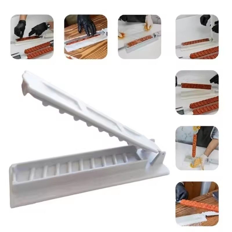1PC Kebab Maker Press Reusable Manual Kebab Press Kabob Mould Plastic BBQ Meat Skewer Machine For Kitchen Accessories