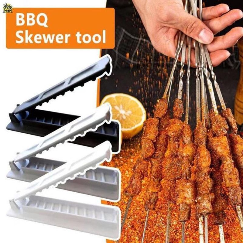 1PC Kebab Maker Press Reusable Manual Kebab Press Kabob Mould Plastic BBQ Meat Skewer Machine For Kitchen Accessories