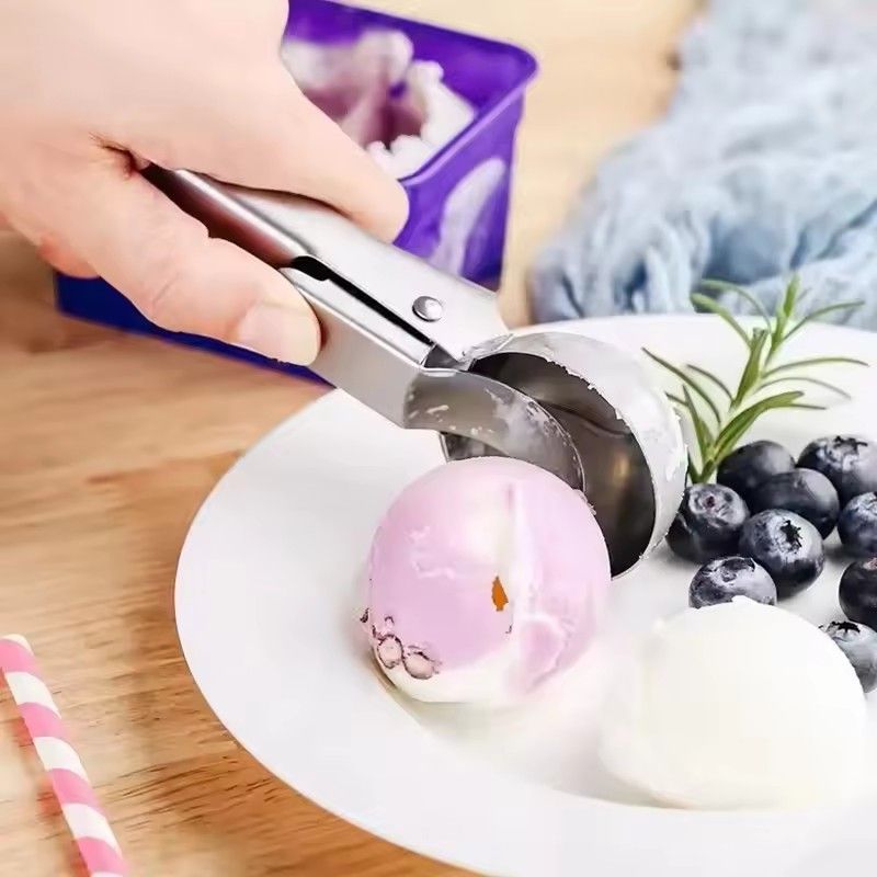 1PC Stainless Steel Dual-purpose Ice Cream Scoop Ice Cream Scooper Multifunctional Fruit Scoop Kitchen Supplies