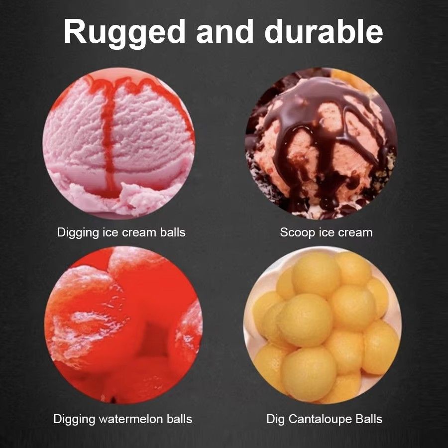 1PC Stainless Steel Dual-purpose Ice Cream Scoop Ice Cream Scooper Multifunctional Fruit Scoop Kitchen Supplies