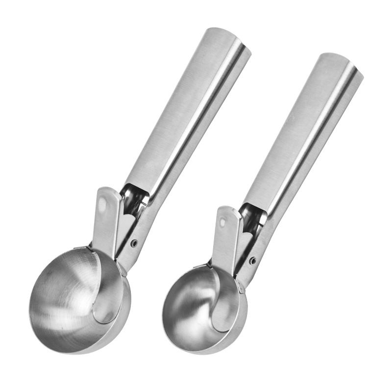 1PC Stainless Steel Dual-purpose Ice Cream Scoop Ice Cream Scooper Multifunctional Fruit Scoop Kitchen Supplies