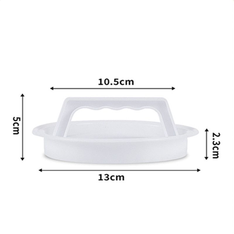 2PCS Round Shape Hamburger Press Food-Grade Plastic Hamburger Meat Beef Grill Burger Press Patty Maker Mold Mould Kitchen Tool