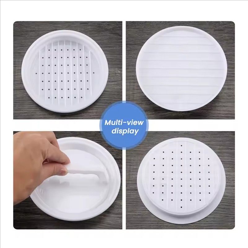 2PCS Round Shape Hamburger Press Food-Grade Plastic Hamburger Meat Beef Grill Burger Press Patty Maker Mold Mould Kitchen Tool