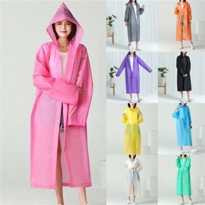 Back in Stock! Durable EVA Rain Coat – Lightweight & Reusable Rain Poncho for Adults | All-Weather Protection