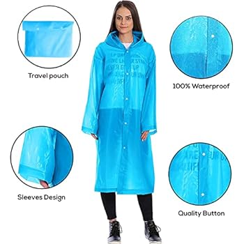 Back in Stock! Durable EVA Rain Coat – Lightweight & Reusable Rain Poncho for Adults | All-Weather Protection
