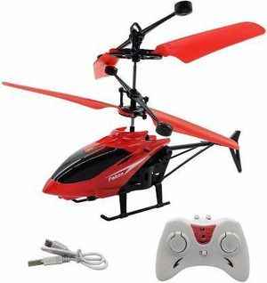 Induction RC Helicopter for Kids - Gesture & Remote-Controlled Flying Toy with LED Lights