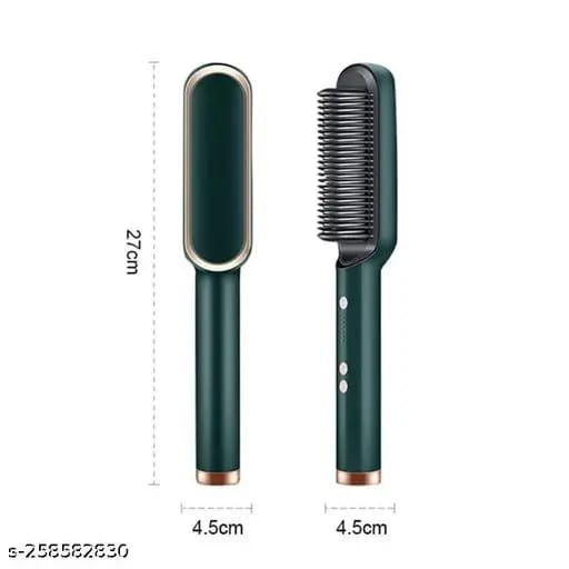 Hair Straightener Brush Curling Comb 2 In 1 Hair Hot Comb Anti-Scald Hair Straightener Brush For Girls Electric Heated Hair Styler Tool, Travel, Professional Salon at Home