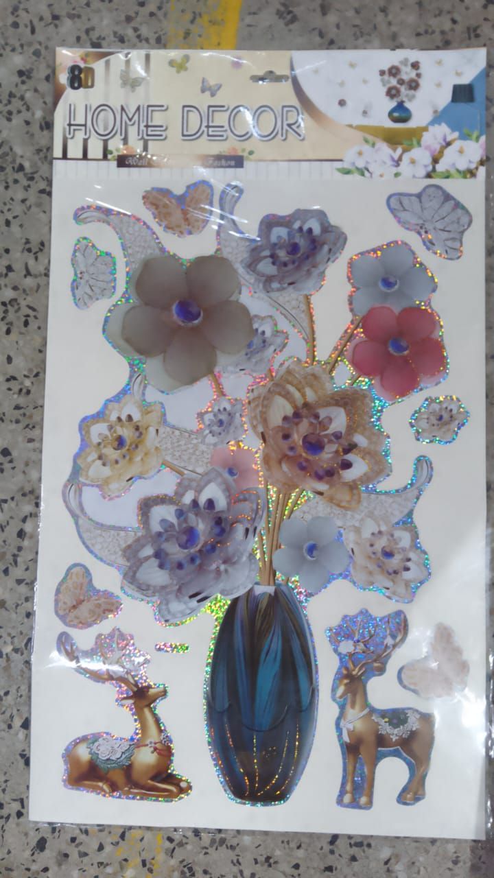 8D Holographic Wall Decals - 3D Floral & Animal Home Decor Stickers