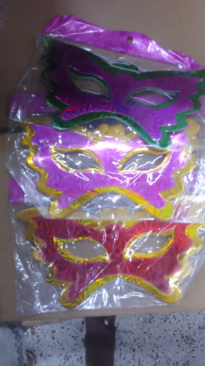 Colorful Party Masks - Masquerade Themed Face Masks (Pack of 10)