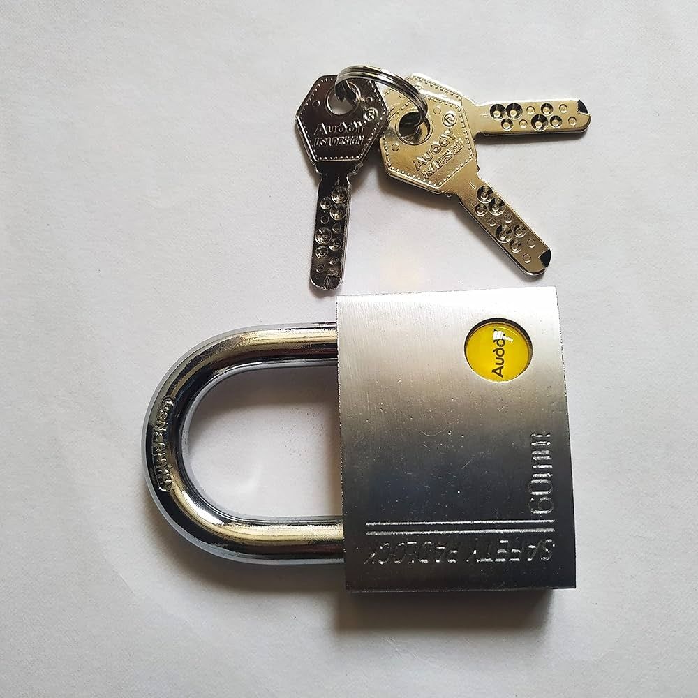 AUDDY High-Security Brass Cylinder Padlock - Heavy Duty Protection (40mm - 70mm)