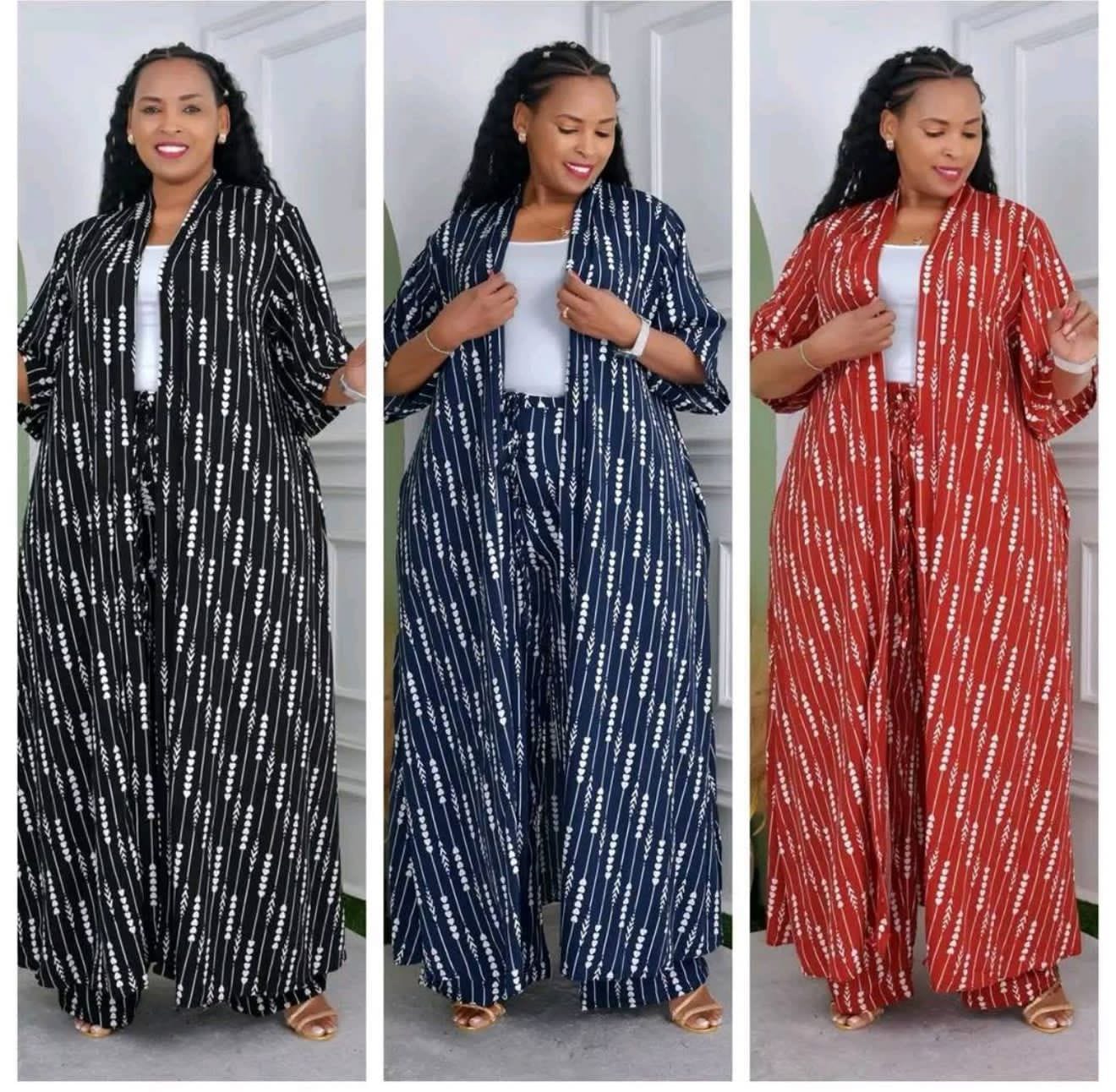 3pcs kimono tshirt top and pants