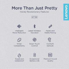 Lenovo Earbuds/Earphones/Earpods/Headphones WiteBluetooth Airpods, Mini Headset, Wireless Heavy Bass, TWS Bluetooth-compatible 5.0 Mini In-ear Headphones With Mic