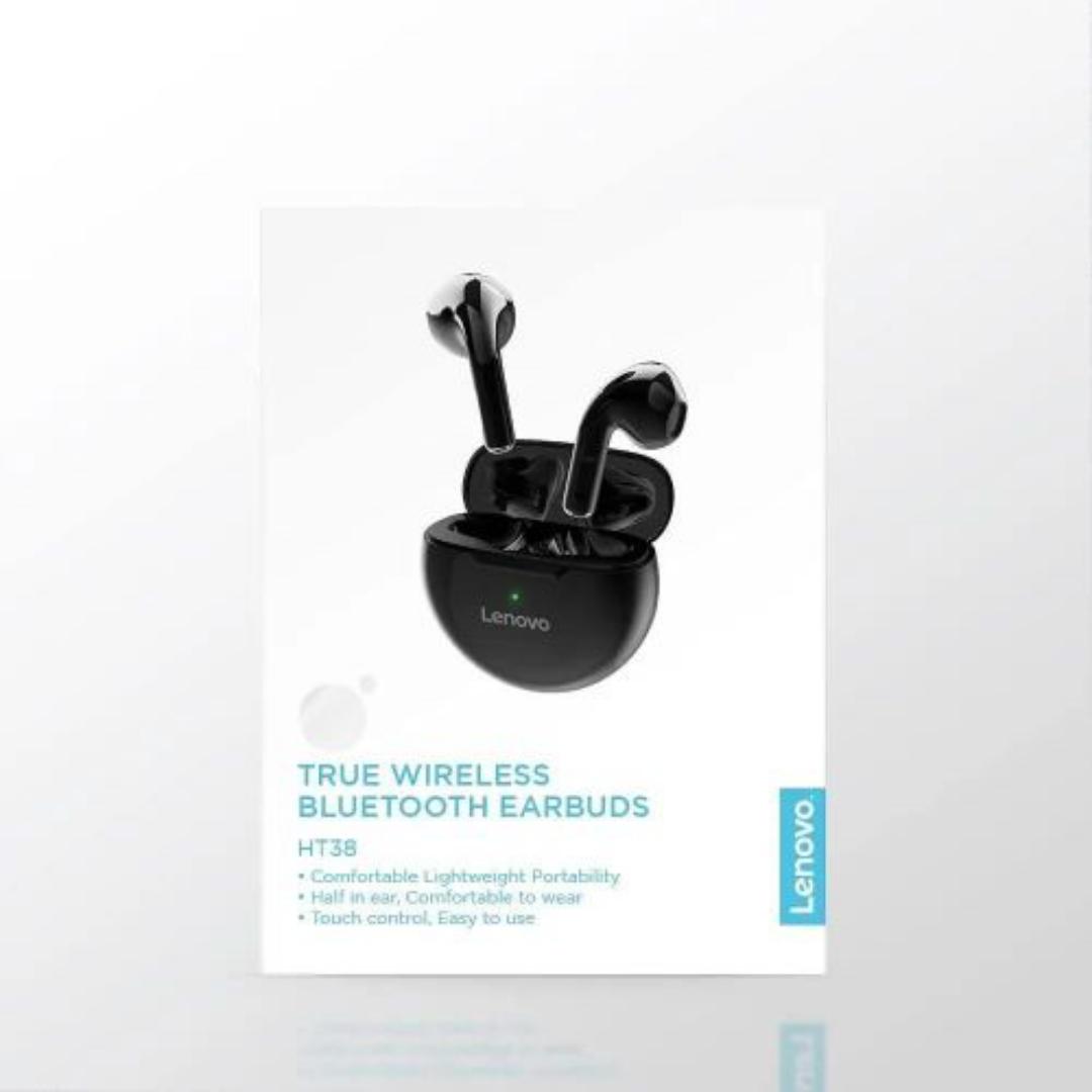 Lenovo Earbuds/Earphones/Earpods/Headphones WiteBluetooth Airpods, Mini Headset, Wireless Heavy Bass, TWS Bluetooth-compatible 5.0 Mini In-ear Headphones With Mic